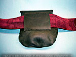 Leather hand made stitched medieval renaissance belt pouch bag