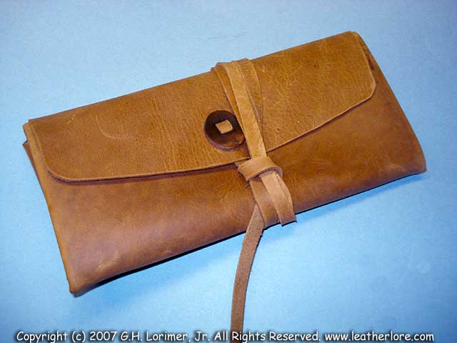 Leather document case wallet folder pirate letter of marque