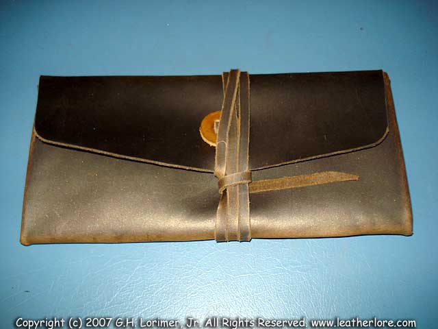 Leather document case wallet folder pirate letter of marque